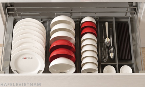 Giá bát đĩa Hafele Kason Flex 549.08.887 800mm 9 549.08.887 thiết kế chia khay linh hoạt