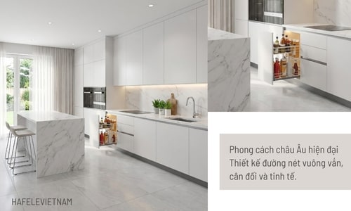 Bộ rổ gia vị Hafele Sonata 549.20.038 300mm 8 549.20.038 kiểu dáng tối giản theo phong cách châu Âu