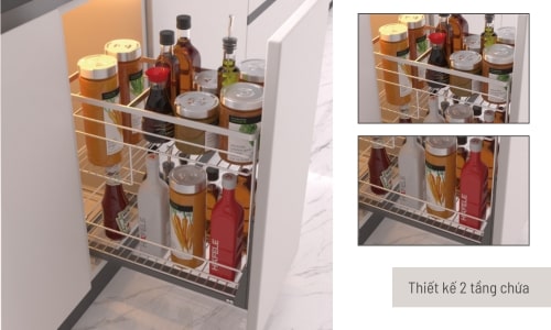 549.20.039 thiết kế 2 tầng chứa phân loại gia vị khoa học