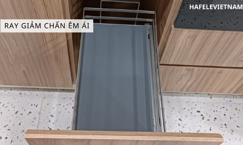 Bộ rổ gia vị Hafele Omero 549.20.825 400mm 8 549.20.825 ray trượt giảm chấn êm ái