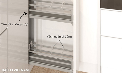 549.20.841 cơ chế giảm chấn và khay đựng điều chỉnh linh hoạt