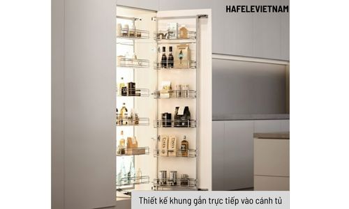 Tủ kho Hafele Kara Swing 595.71.043 450mm 4 595.71.043 Thiết kế khung gắn cánh tận dụng trọn vẹn tủ bếp cao