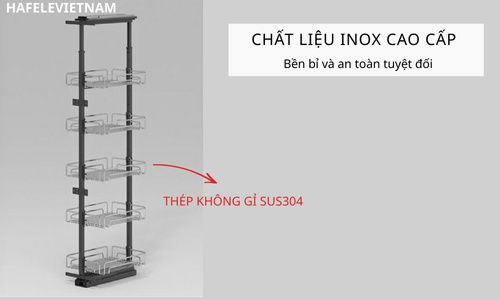 Tủ đồ khô Hafele KOSMO-P SUS304 595.71.047 6 595.71.047 chất liệu inox cao cấp