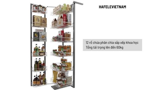 595.71.073 Khả năng lưu trữ lớn Tải trọng lên tới 60kg với 12 rổ