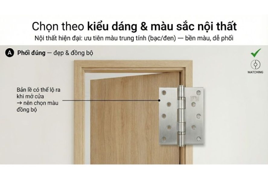 Chọn theo kiểu dáng và màu sắc nội thất