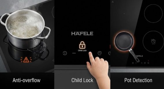 Tính năng chống tràn, khóa trẻ em, nhận diện nồi