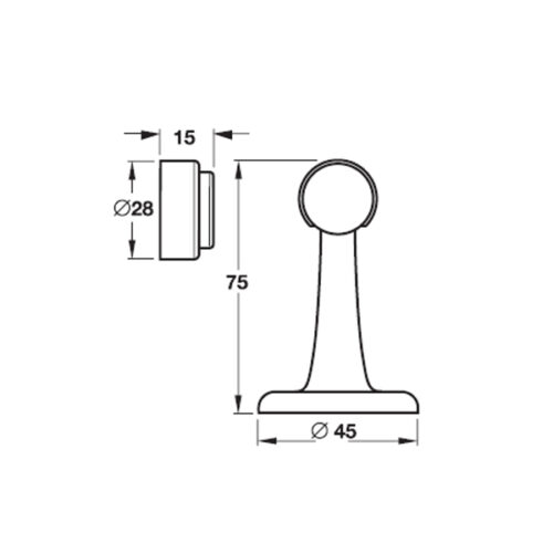 chan cua nam cham dong bong pvd hafele 938 62 038 1