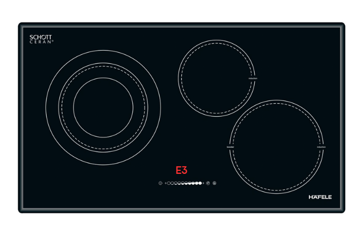 E3 – Nguồn điện áp vào bếp quá thấp