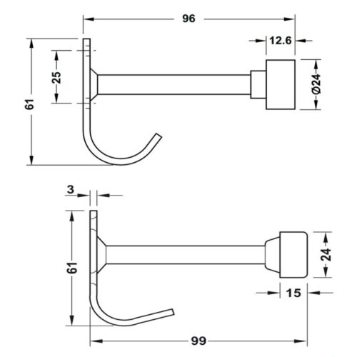 kich thuoc chan cua gan tuong hafele 938.10.400