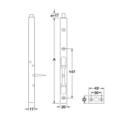 kich thuoc chot am 300mm hafele 911.62.683