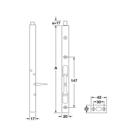 kich thuoc chot cua am mau den cc 450mm hafele 911.81.345