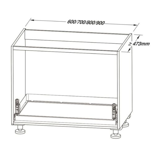 kích thước Rổ Kéo Dưới Cho Xoong Nồi Dining Agent 600mm Hafele 545.14.306