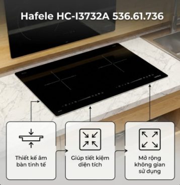 Hafele HC-I3732A 536.61.736 Thiết kế âm bàn tinh tế 
