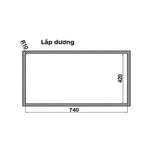Kích thước lắp dương Chậu rửa chén bát Inox Hafele HS24-SSN1S-760 567-24-407