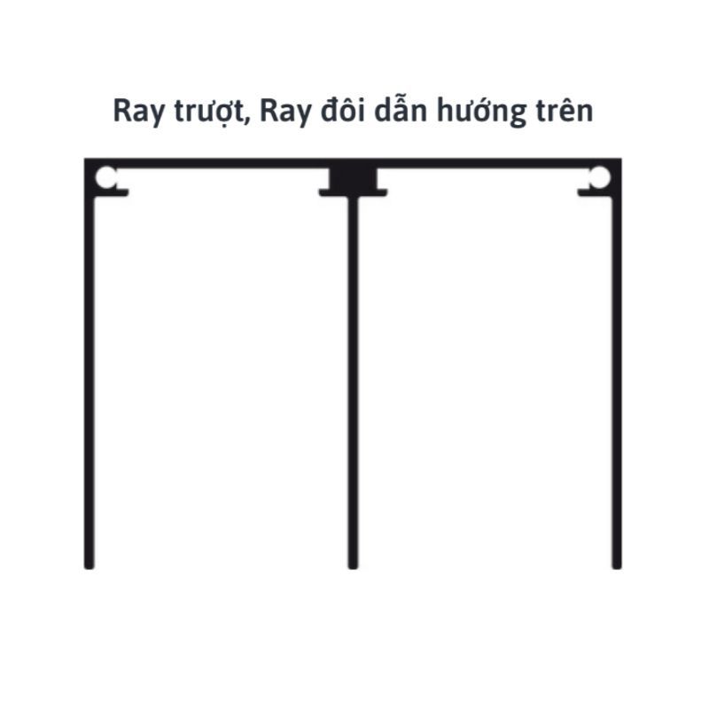 Aluflex 80 ray đôi trên màu đen 3m Hafele 403.75.389 Aluflex 80 ray đôi trên màu đen 3m Hafele 403.75.389