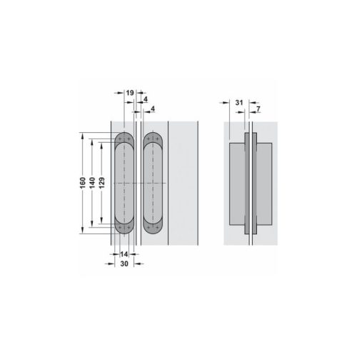 Bản lề âm mạ chrome mờ HÄFELE 927.91.834 3 Ảnh Bản lề âm mạ chrome mờ HÄFELE 927.91.834