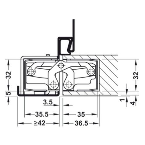 Bản lề âm TE 540 3D Hafele 924.17.237 3 Ảnh Bản lề âm TE 540 3D Hafele 924.17.237