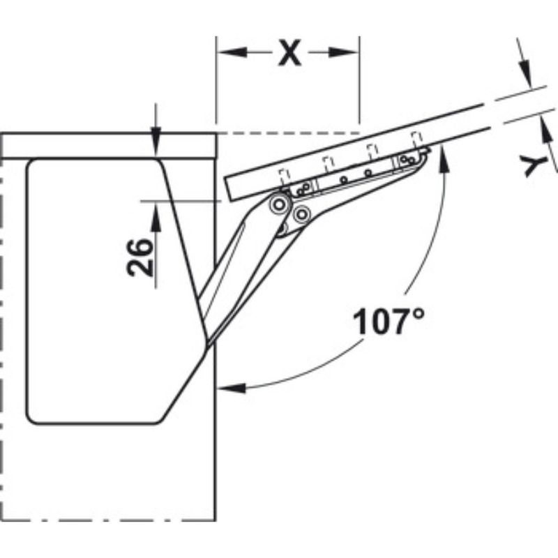 Ảnh tay nâng Hafele 372.91.411 Ảnh tay nâng Hafele 372.91.411