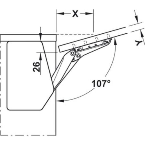 Ảnh bộ hộp lực Hafele 372.91.413
