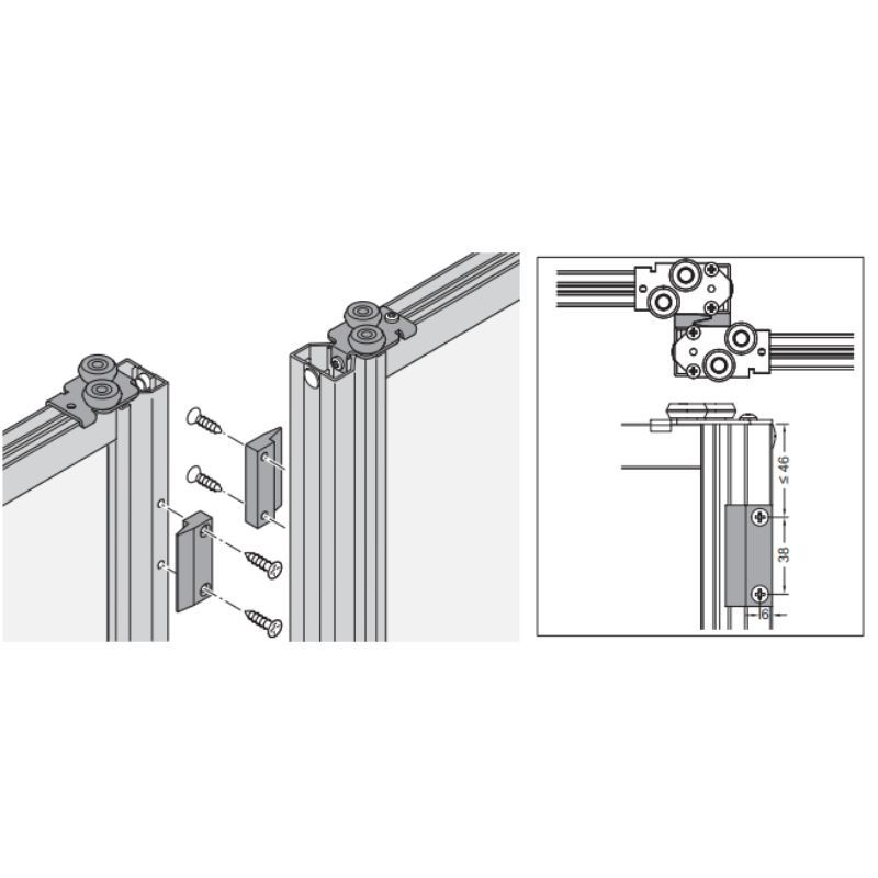 Ảnh kích thước Aluflex 80 bánh xe dẫn đường Hafele 403.50.971 Ảnh kích thước Aluflex 80 bánh xe dẫn đường Hafele 403.50.971