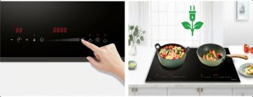 bảng điều khiển cảm ứng trượt (Slider Control) riêng biệt cho từng vùng nấu