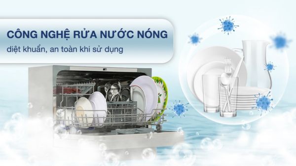 Kinh nghiệm chọn mua máy rửa bát Hafele 8 bộ 6 Công nghệ rửa nước nóng