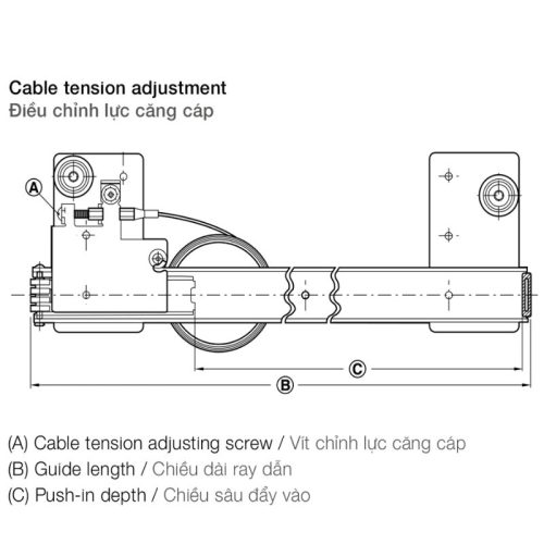 Điều chỉnh bộ phụ kiện cửa trượt xoay Hafele 408.25.360