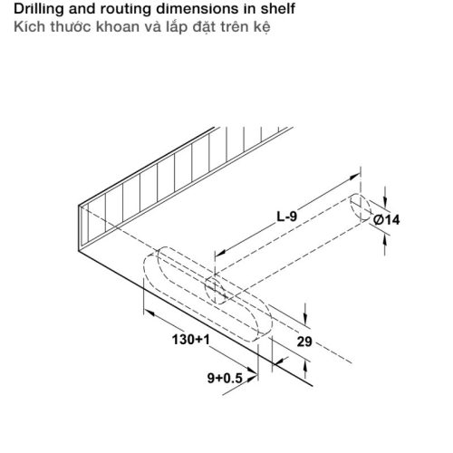 Khoan chốt bas đỡ kệ Hafele 283.33.931