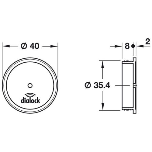 Ăng-ten fan 200 Hafele 237.59.061 3 Kích thước Ăng-ten fan 200 Hafele 237.59.061