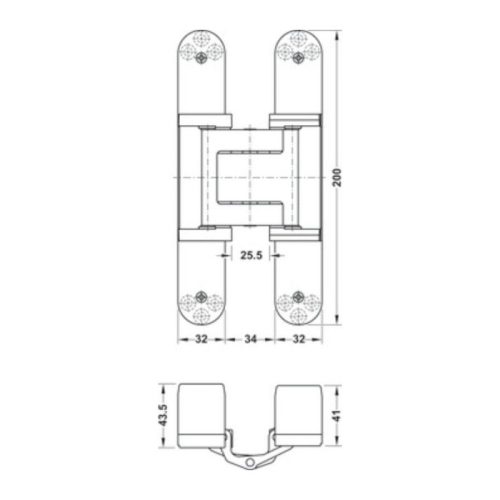 Bản lề âm TE540 3D A8 SSS Hafele 924.17.325 3 Kích thước Bản lề âm TE540 3D A8 SSS Hafele 924.17.325