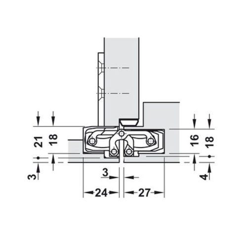 Bản lề kiến trúc Hafele 924.18.904 3 Kích thước Bản lề kiến trúc Hafele 924.18.904