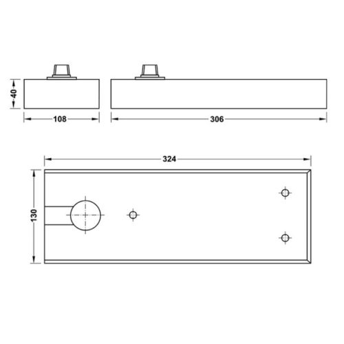 Bản lề sàn DCL41 EN3 105Kg Hafele 932.84.020 5 Kích thước Bản lề sàn DCL41 EN3 105kg Hafele 932.84.020