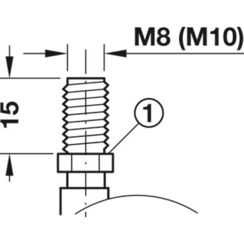 Kích thước bánh xe đôi nội thất Hafele 660.09.304