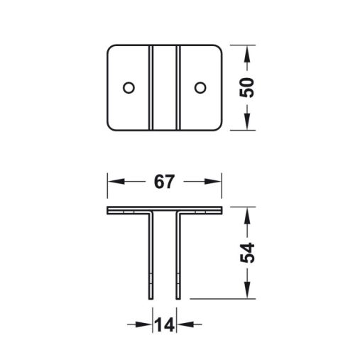 Kích thước bas gắn tường Hafele 988.98.030