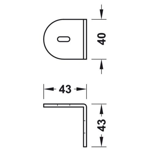 Kích thước bas gắn tường Hafele 988.98.010