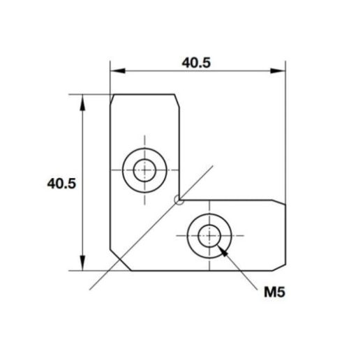 Kích thước Bas Nối Góc Hafele 260.26.998
