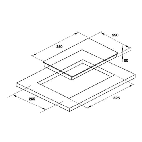 Bếp điện Hafele 536.61.860 6 Kích thước bếp điện Hafele 536.61.860