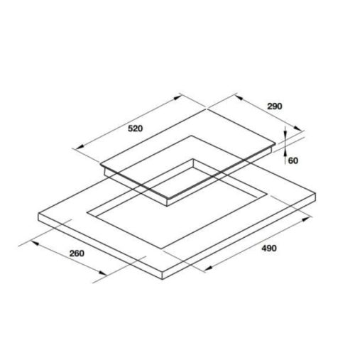 Bếp từ Hafele 536.61.930 6 Kích thước bếp từ Hafele 536.61.930