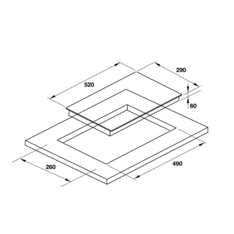 Kích thước bếp từ Hafele 536.61.930 Kích thước bếp từ Hafele 536.61.930