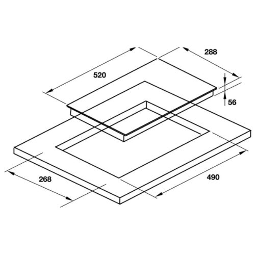 Bếp từ Hafele 536.61.931 6 Kích thước bếp từ Hafele 536.61.931