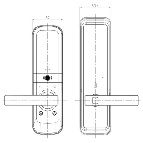 Khóa điện tử Hafele 912.21.048 6 Kích thước khóa điện tử Hafele 912.21.048