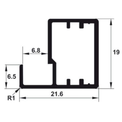 Kích thước Khung nhôm alusion N01 Hafele 563.58.903