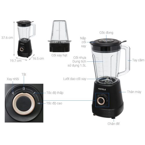Kích thước máy xay sinh tố Hafele 535.44.163