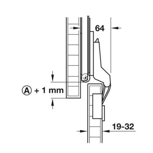 Kích thước phụ kiện bản lề tủ Hafele 408.24.002