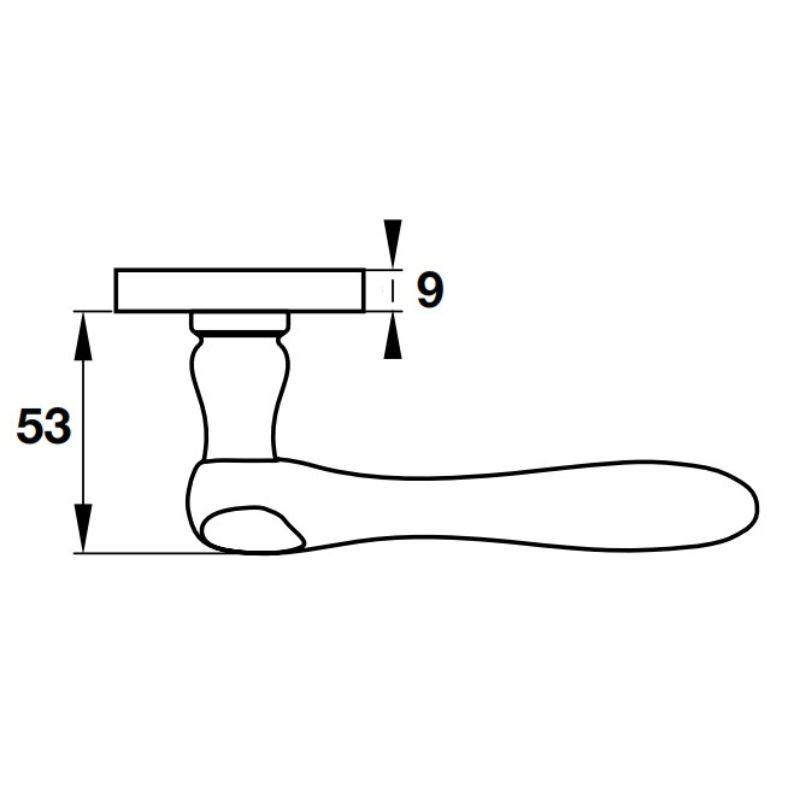 Kích thước Tay khóa cửa Hafele 903.99.588 Kích thước Tay khóa cửa Hafele 903.99.588
