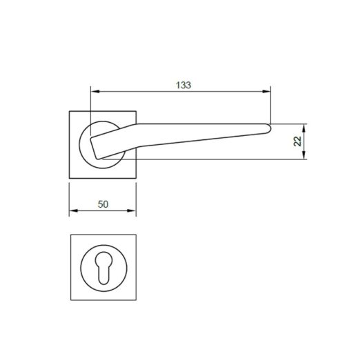 Kích thước Tay nắm Hafele 901.79.722