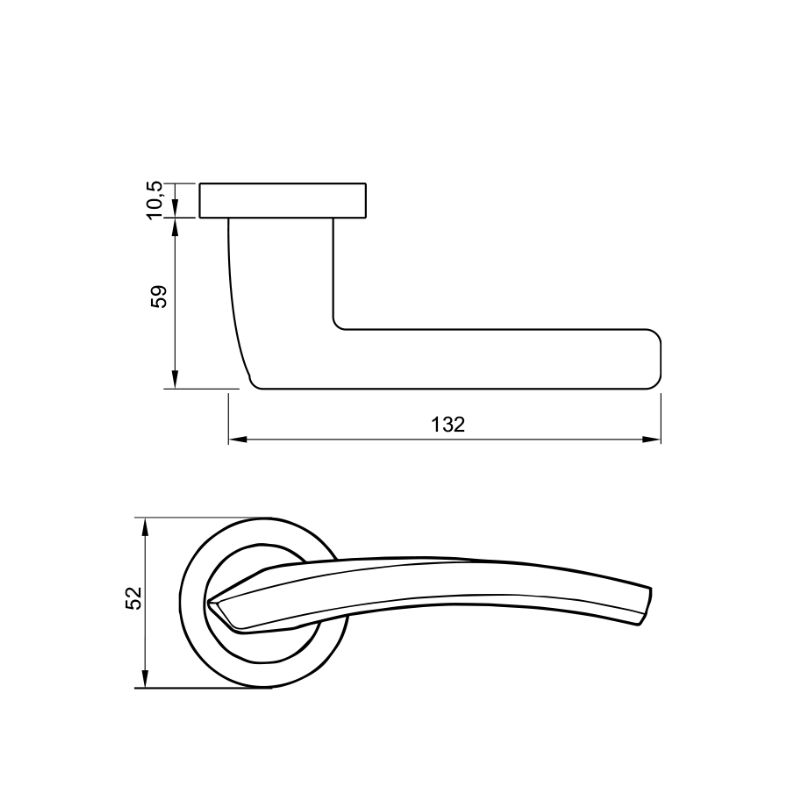 Kích thước Tay nắm Hafele 901.79.868 Kích thước Tay nắm Hafele 901.79.868