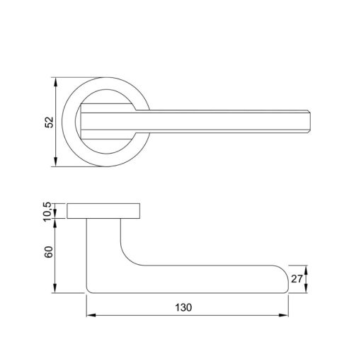 Kích thước Tay nắm Hafele 901.99.553