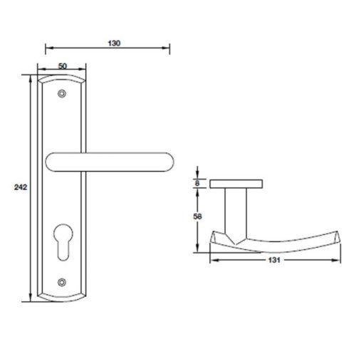 Kích thước Tay nắm Hafele 903.78.588