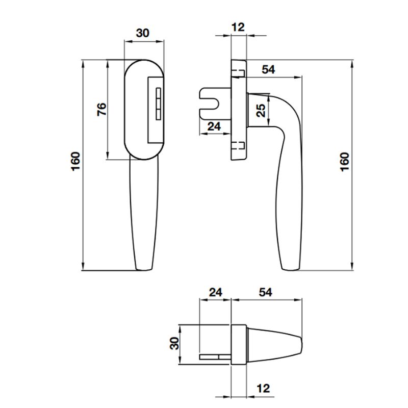 Kích thước Tay nắm Hafele HL859 974.31.413 Kích thước Tay nắm Hafele HL859 974.31.413